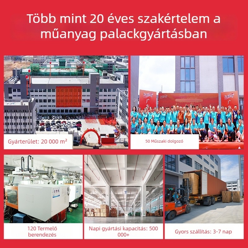 Átlátszó PET kerek élelmiszer-tároló üveg csavaros kupakkal, 1800 ml