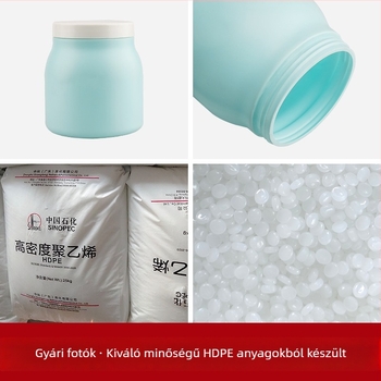 HDPE műanyag hajmaszk üvegek széles nyakú, egyenes testű kozmetikai palackok pumpás kupakkal, UV nyomtatás, 120–200 ml