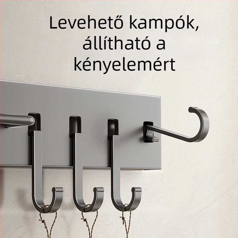 Fali késtartó tároló, 2025-ös új modell, multifunkcionális, integrált kialakítás, fúrás nélkül