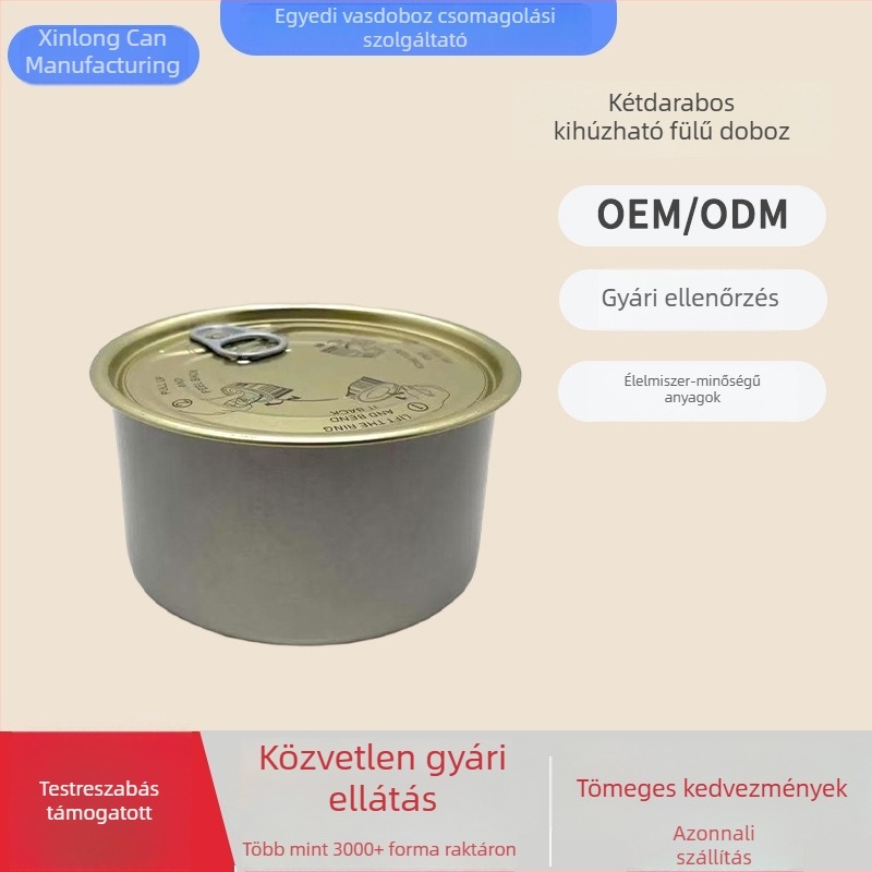 Xinlong Két részes konzervdoboz tinplatinából tonhalhoz, marhahúshoz és bárányhoz
