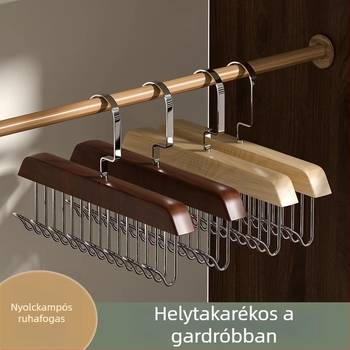 Nyolc kampós faakasztó – ruhákhoz, fehérneműkhöz és nadrágokhoz; multifunkcionális.