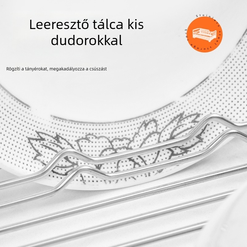 Konyhai eresztőállvány rozsdamentes acélból, kihúzható, gyümölcsök, zöldségek, edények és evőeszközök tárolására