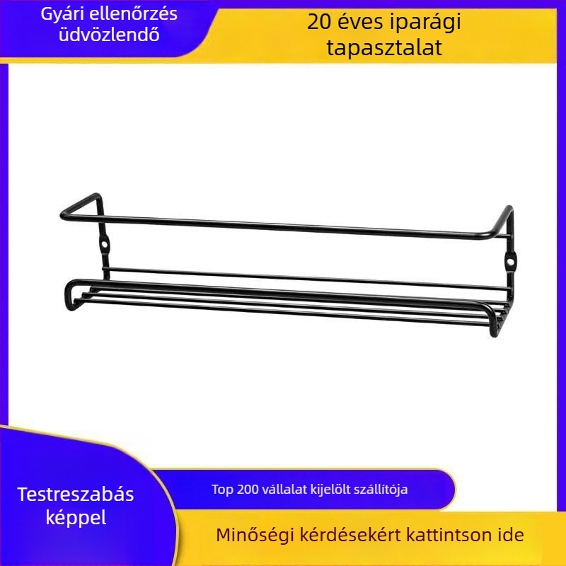 Személyre szabható falra szerelhető fűszertartó állvány konyhaszekrény ajtóihoz, fúrás nélkül, többfunkciós