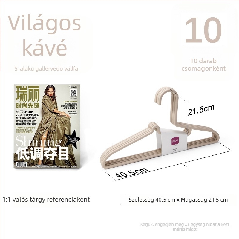 Shun Yi műanyag ruhaakasztó otthoni használatra, minimalist dizájn varrat nélküli, többfunkciós szárítórács, gallérvédő