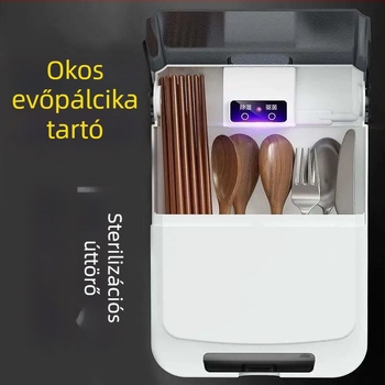 Háztartási intelligens evőpálcika tartó, falra szerelhető, vízelvezető, por- és penész elleni védelemmel, fedéllel, a konyhához