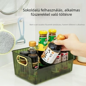 Konyhai fűszer rendező több rekesszel, műanyag tároló fűszerekhez, 60 rekesz