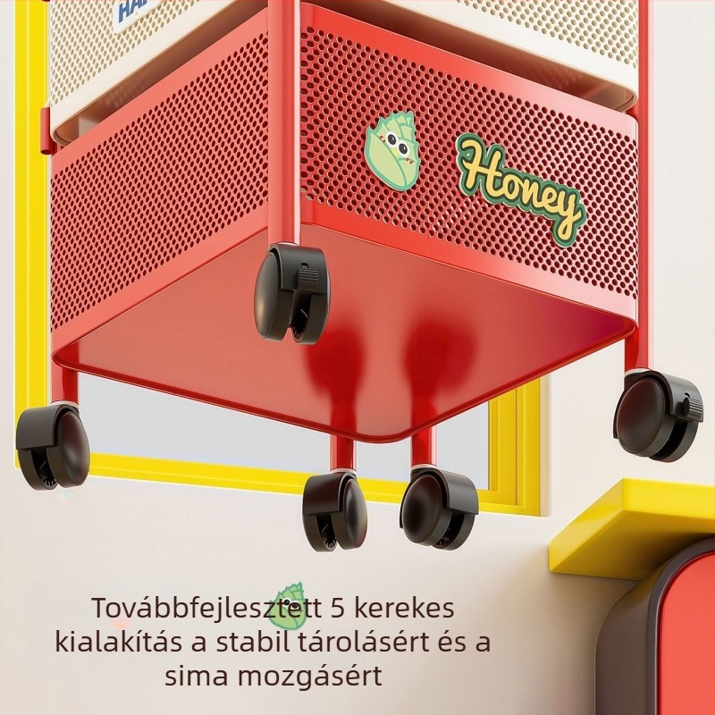 Konyhai zöldség tároló állvány, forog és mozgatatható, több rétegű tárolópolcok és zöldségkosarak