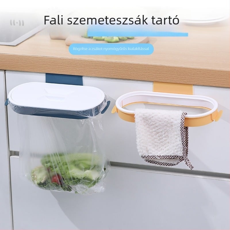 Konyha szekrény ajtajára akasztható szemeteszsák tartó