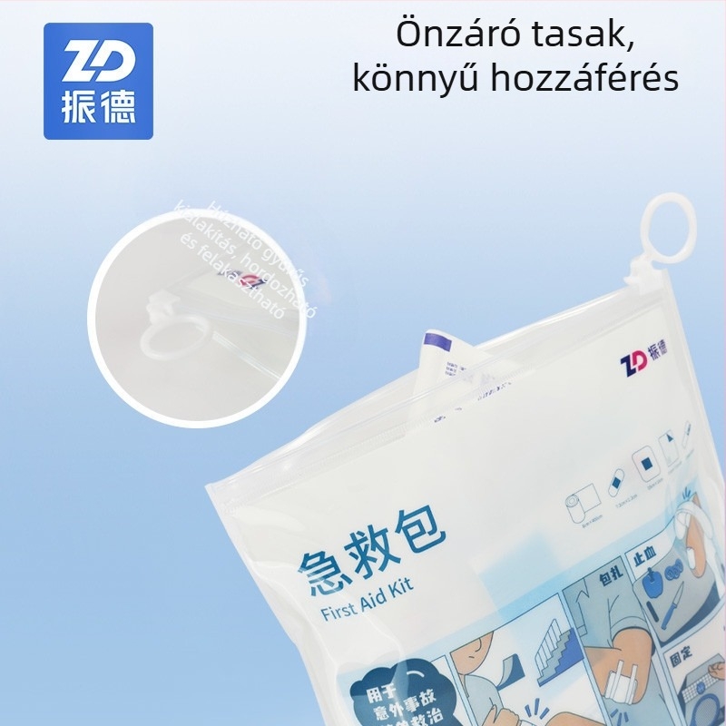 Zhende hordozható elsősegély-készlet ZIP-zsákkal öt kiegészítővel, trauma sürgősségi és mindennapi ellátáshoz