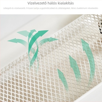 Négyemeletes vas konyhai kocsi kerékhajtással – álló padlón használható tárolópolc