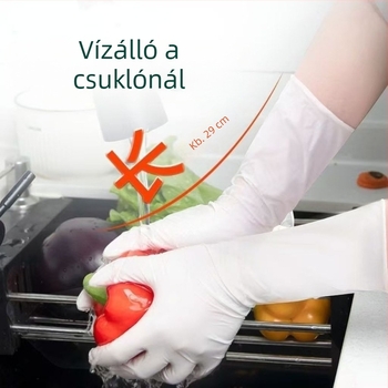 Egyszer használatos nitril kesztyűk, extra hosszúak, vastagok, 12 hüvelykes hosszúságúak, olaj- és vízállóak, mosogatáshoz és mosáshoz, háztartási használatra
