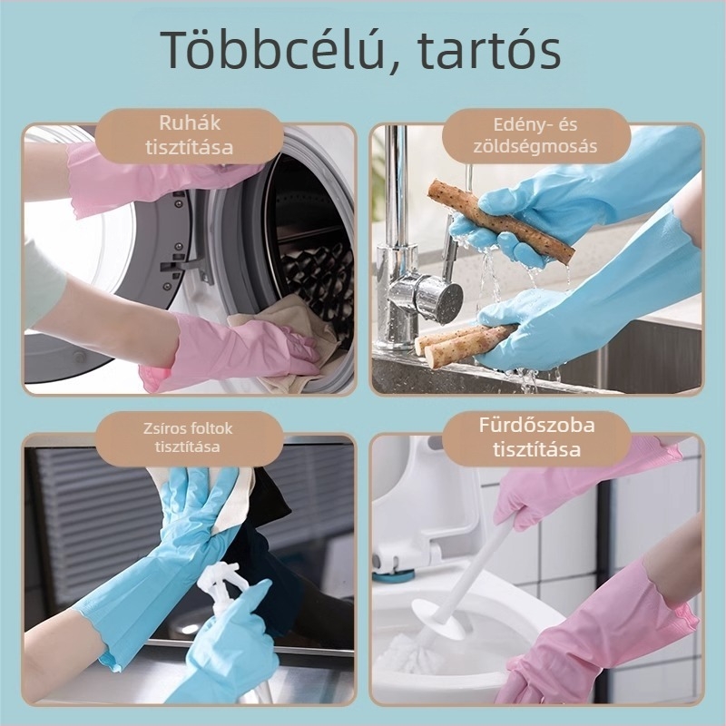 Camellia PVC mosogató kesztyűk, vékonyak és tartósak, konyhai és háztartási feladatokra, modell C78013