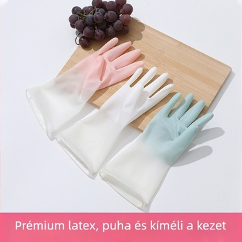 2 pár mosogatós kesztyű nőknek, téli konyhai használatra, latex, vízálló