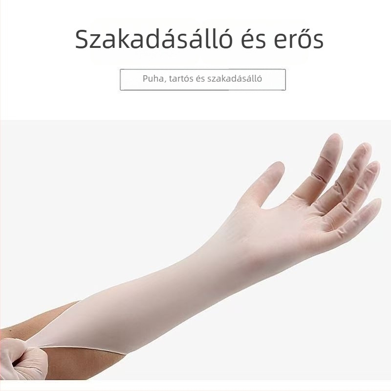 Egyszer használatos nitril kesztyűk, hosszúak és vastagítottak, tartósak, 12 hüvelyk, élelmiszer-minőségűek, konyhai és mosogatási feladatokra, vízálló.