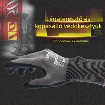 WG-502 nitrilbevonatú, lélegző, vékony, kopásálló és olajálló munkakesztyűk háztartásra és kertészkedésre