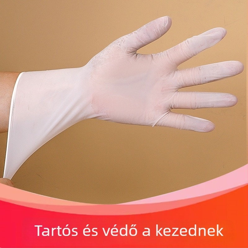 Egyszer használatos nitril kesztyűk, élelmiszer-minőség, vízálló, 30 cm hosszú, mosogatáshoz és háztartási használatra, strapabírók