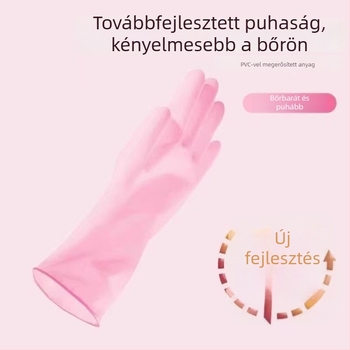 Rózsaszín nitril egyszer használatos kesztyűk, háztartási, konyhai és cateringre – olajálló és tartós