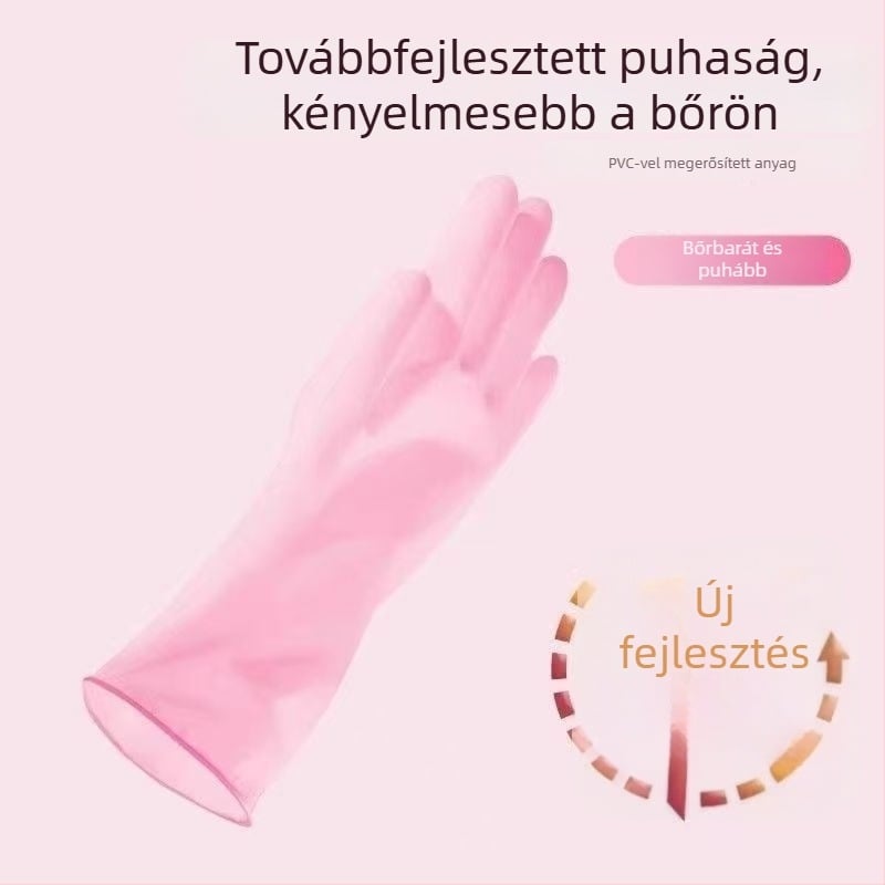 Rózsaszín nitril egyszer használatos kesztyűk, háztartási, konyhai és cateringre – olajálló és tartós