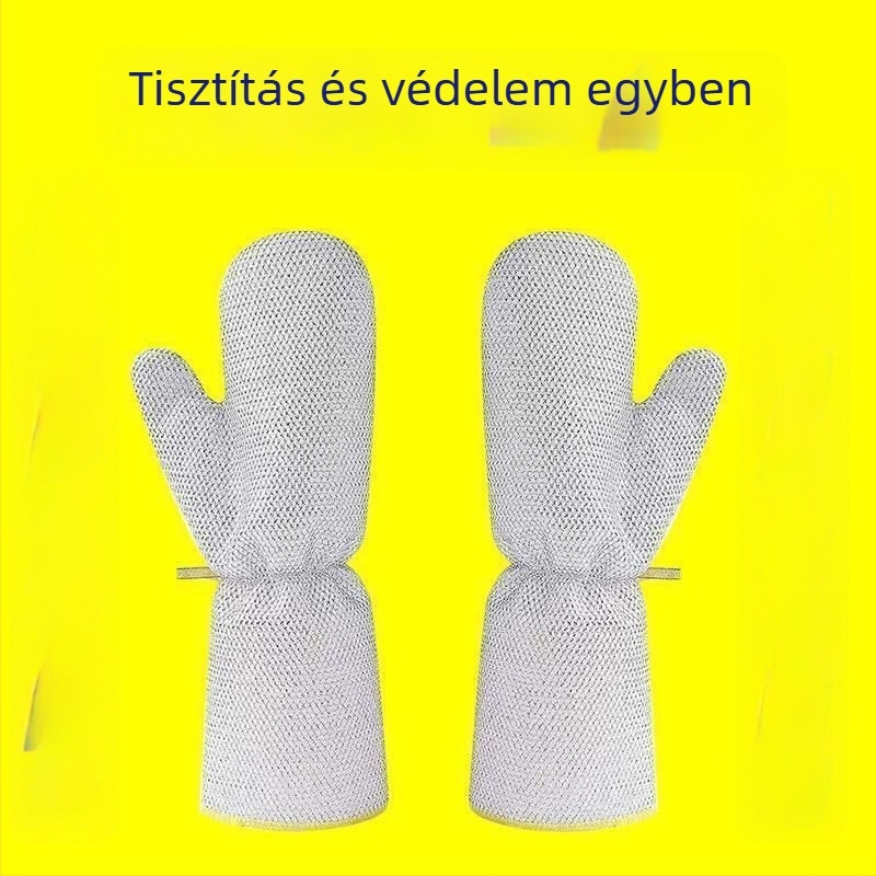 Vastagított, hosszú ezüstszálas mosogatókesztyűk, vízállóak, égésállóak és olajállóak.