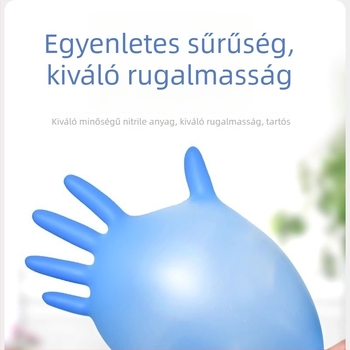 NM909BL Egyszer használatos nitril vizsgálati kesztyűk, vastagított és olajálló, ipari minőségű nitril kesztyűk háztartási használatra