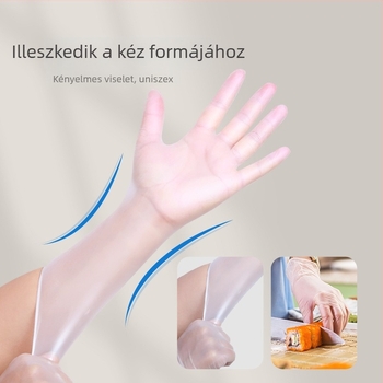 Wei Sheng egyszer használatos konyhai kesztyűk, élelmiszer-minőségű, vízálló és olajálló, mosogatáshoz és háztartási feladatokhoz