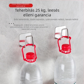 Rozsdamentes acél konyhai tároló akasztókkal, fúrás nélkül, szivacs tartó, leeresztő polc, ragasztóhorog, mosogató szervező