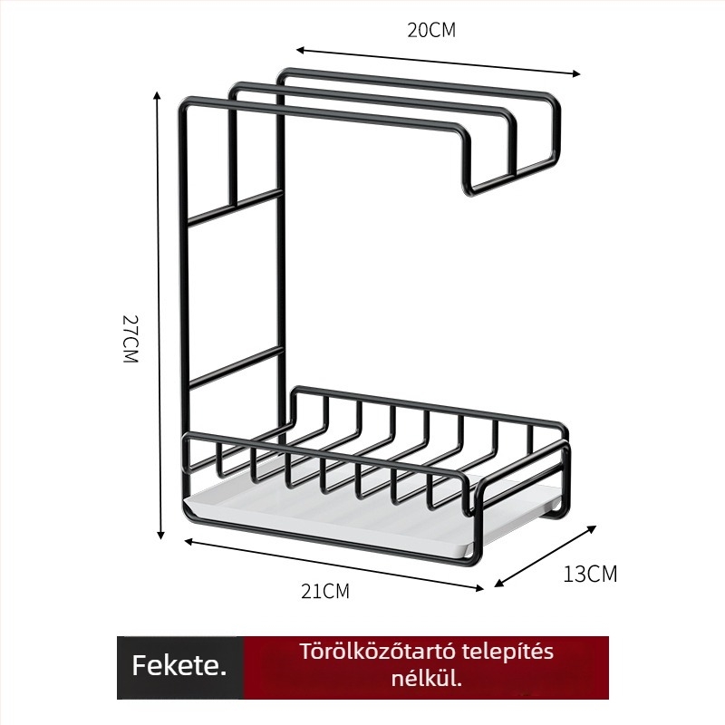Konyhai törölközők falra szerelhető szárító polc
