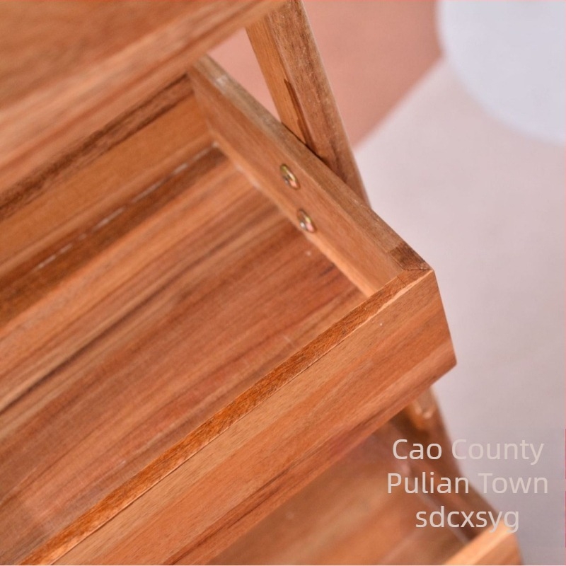 Egyszerű, többszintes fa tároló állvány konyhába, nappaliba, hálószobába és fürdőbe