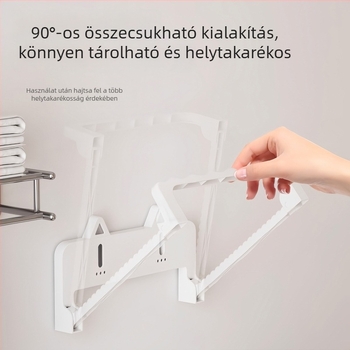 Fali mosdóállvány kampókkal, fúrás nélkül, konyha és fürdőszoba tároló