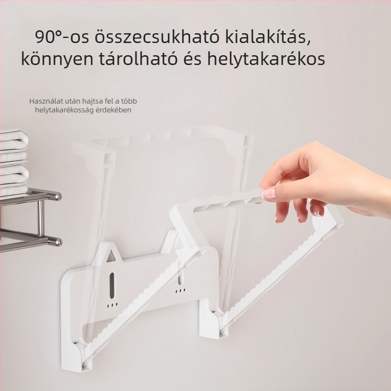 Fali mosdóállvány kampókkal, fúrás nélkül, konyha és fürdőszoba tároló