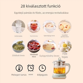 Félgömb alakú egészségügyi kanna főzésre és áztatásra, üvegből készült teáskanna otthoni használatra, elektromos vízforraló, nagy kapacitás, multifunkcionális.