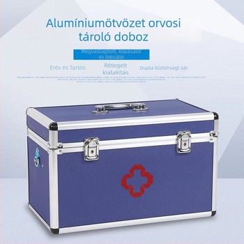 Elsősegély-készlet és gyógyszer-tároló doboz otthoni használatra