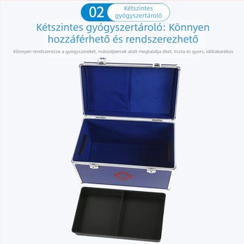 Elsősegély-készlet és gyógyszer-tároló doboz otthoni használatra