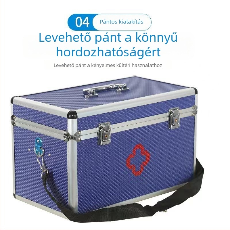 Elsősegély-készlet és gyógyszer-tároló doboz otthoni használatra