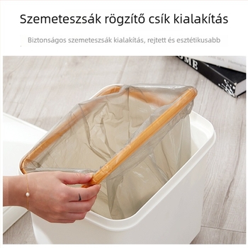 Otthoni használatra – négyszögletes szemetes lengőfedéllel, konyha vagy fürdőszoba számára