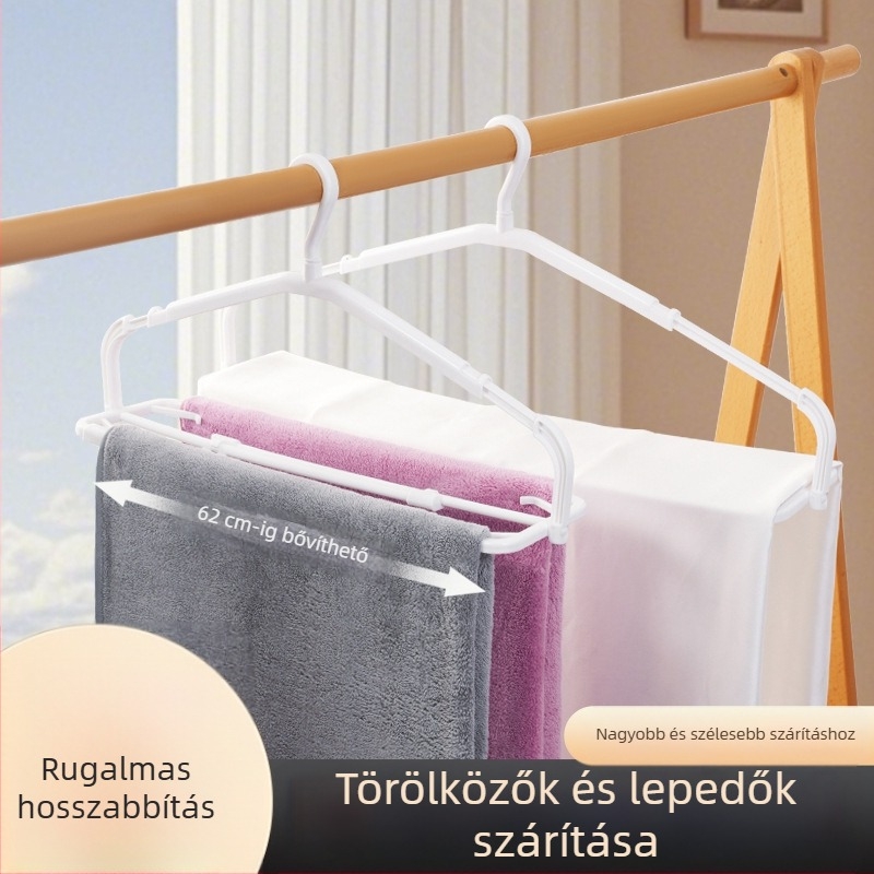 Teleszkópos, összecsukható ruhatartó, csúszásmentes, helytakarékos otthonra és kollégiumba