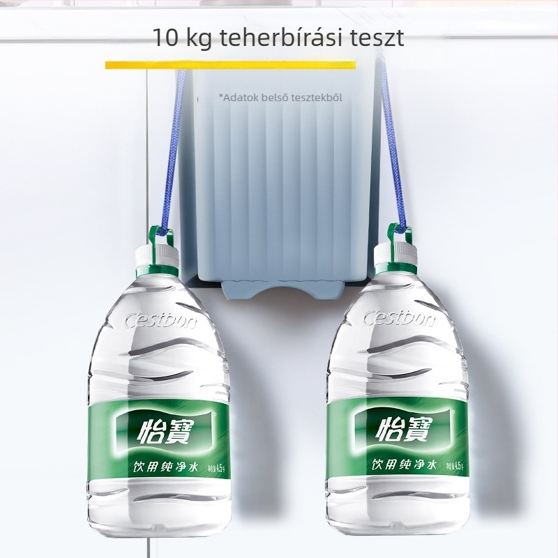 Összecsukható konyhai szemetes falra szerelhető, furatmentes, 12 literes, nagy kapacitású, görbítés nélkül, többfunkciós