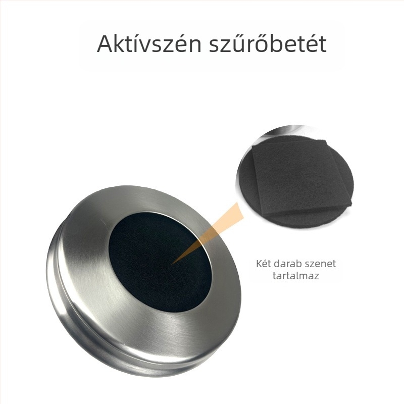 5 literes rozsdamentes acél konyhai hulladéktartó fedővel