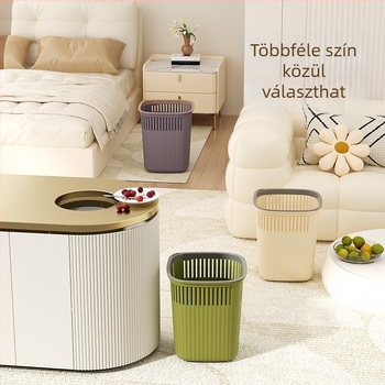 Nordic stílusú műanyag papírtartó szemetes, 6 L, négyszögletes, otthoni használatra