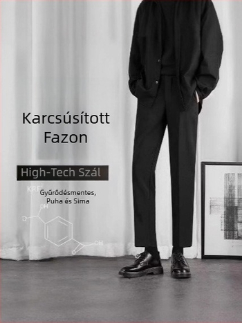 2026 nyár férfi drapírozott nadrág, cropped hosszúságú, egyenes szabású – elegáns és hétköznapi viselet