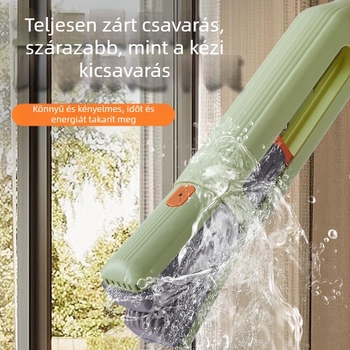 Háztartási PVA felmosó, összecsukható, kéz nélküli kinyomás, fej szivacs, teleszkópos nyél 120-140 cm