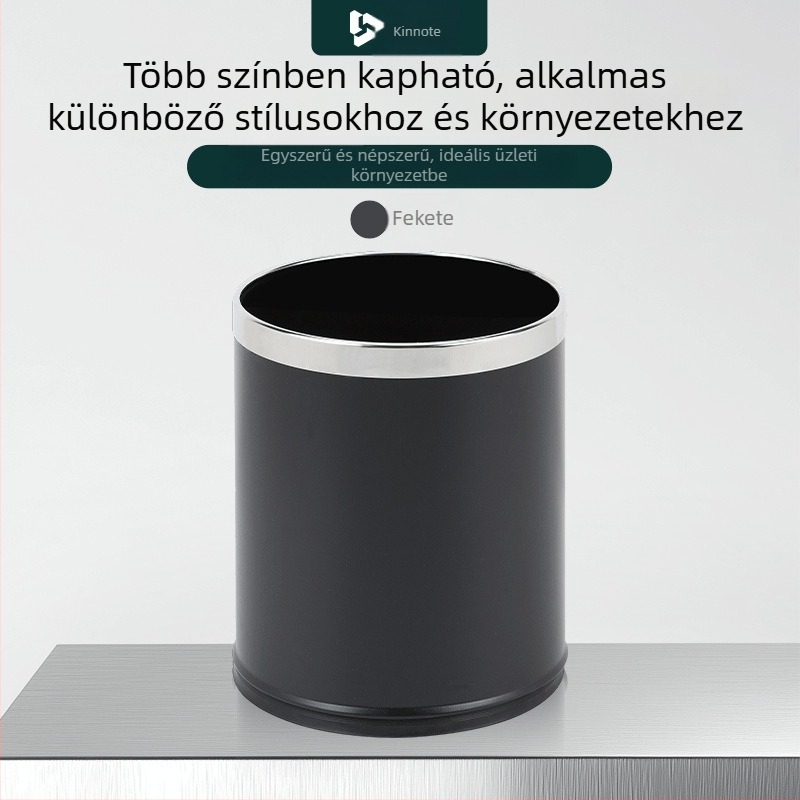 Kerek acél szemetes, kis méretű, minimalist luxus stílus hálószoba és nappali számára