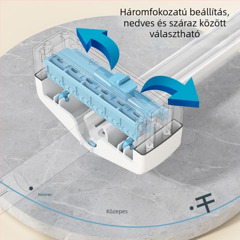 Kézérintés nélküli lapos mop, 2025-ös új modell, nagy nedvszívó képesség, egyszerű padlótisztítás