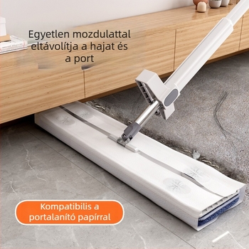 Személyre szabott lapos felmosó háztartási használatra, kézi mosás nélkül, egy húzással tisztítás, megvastagodott és nedvszívó, mellékelt mopkendő