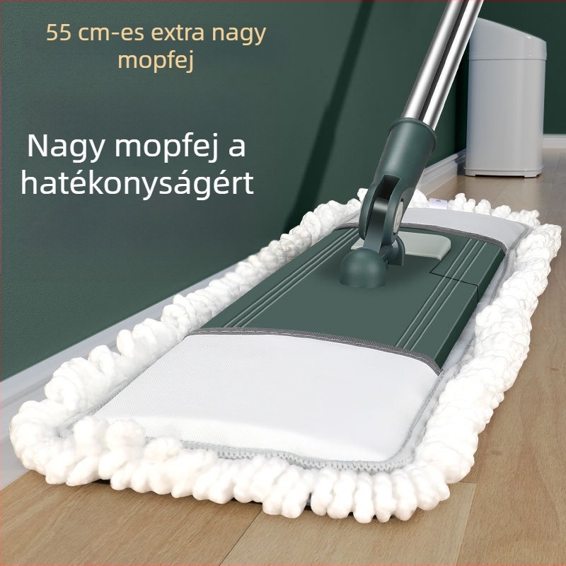 55 cm-es lapos mop pamutszál fejjel, nagy felületekhez, háztartási használatra