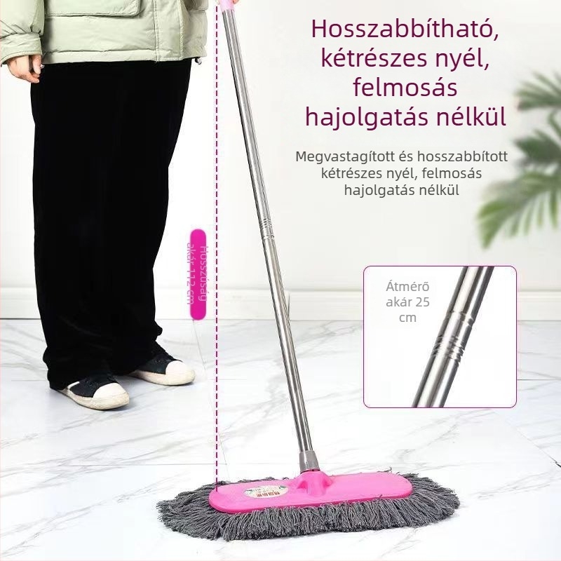 Extra nagy pamutlapos felmosó nedves és száraz tisztításhoz, porfelszedő háztartási használatra