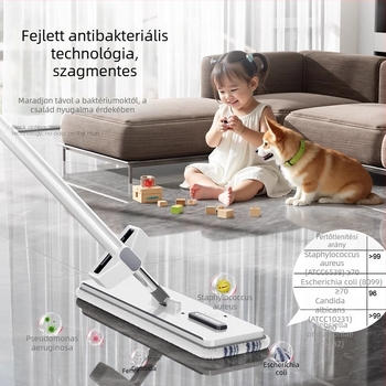Otthoni felmosó Enjoy the Beauty of Home — érintésmentes tisztítás egy mozdulattal, száraz és nedves használat, sík felmosó mikroszálas párnával
