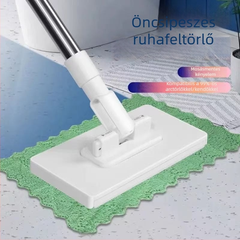 Többfunkciós lapos mop törölköző-fejjel, otthoni használatra, érintésmentes tisztítás