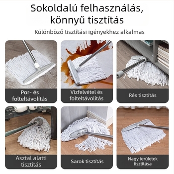 Régi stílusú pamutfonalú mop fej, nagy méret, nedvszívó, otthoni használatra, szélesség 18/28/35 cm