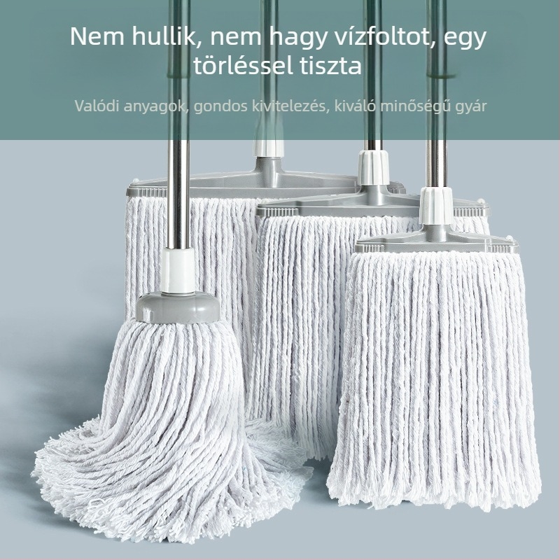 Régi stílusú pamutfonalú mop fej, nagy méret, nedvszívó, otthoni használatra, szélesség 18/28/35 cm